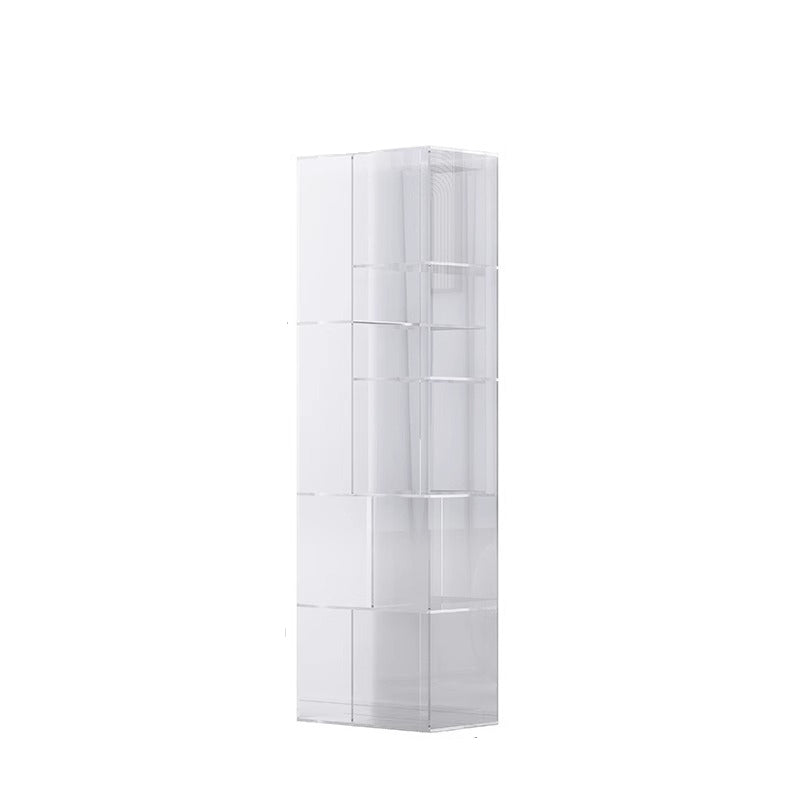 Modern Minimalist 9-Cabinet Acrylic Display Rack - Square & Rectangular Shelving for Living Room