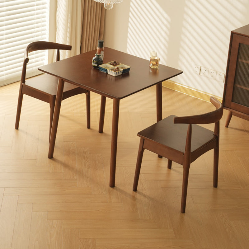 Traditional Chinese Style Square Rubberwood Dining Table – Seats 5–6