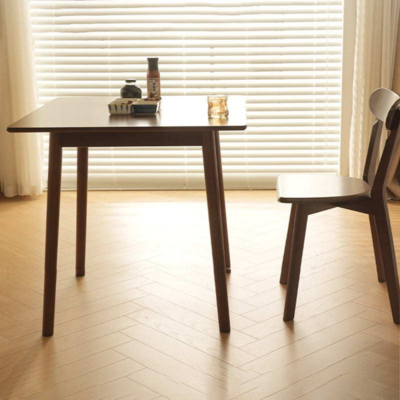 Traditional Chinese Style Square Rubberwood Dining Table – Seats 5–6