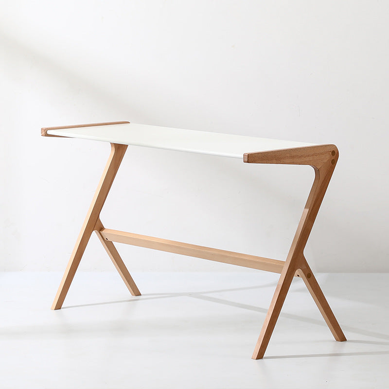 Sleek Modern Minimalist Rectangular Beech Wood Desks with MDF for Home Office