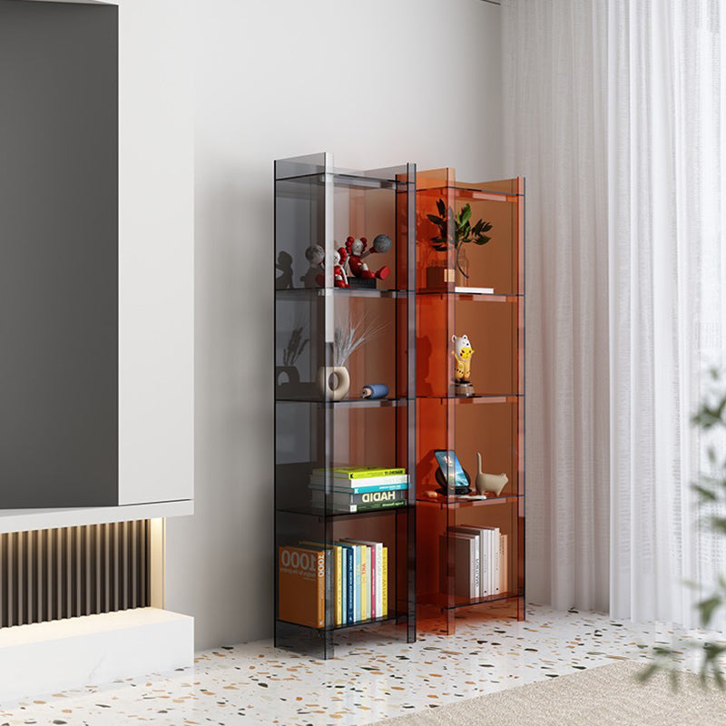 Sleek Modern Minimalist Acrylic Display Rack — Square & Rectangular, 4- or 5-Tier, for Living Room