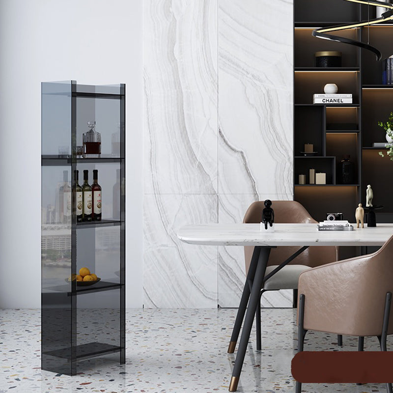 Sleek Modern Minimalist Acrylic Display Rack — Square & Rectangular, 4- or 5-Tier, for Living Room