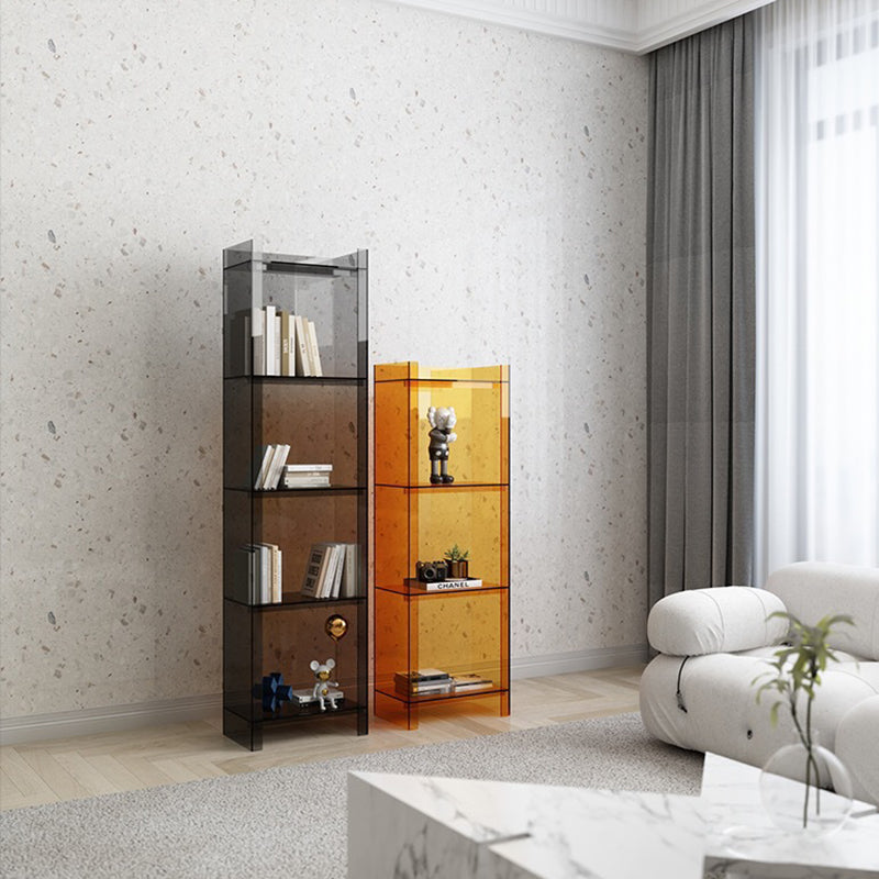 Sleek Modern Minimalist Acrylic Display Rack — Square & Rectangular, 4- or 5-Tier, for Living Room