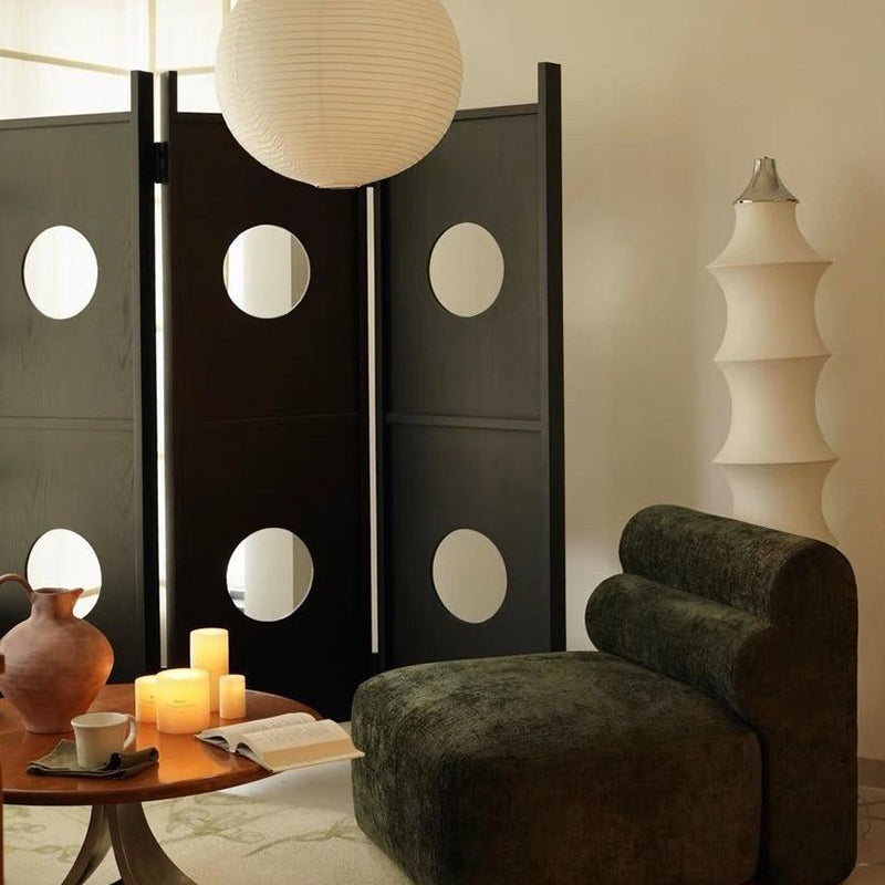 Sleek Modern Minimalist Rectangular Room Divider in Pine Wood & MDF for Living Rooms