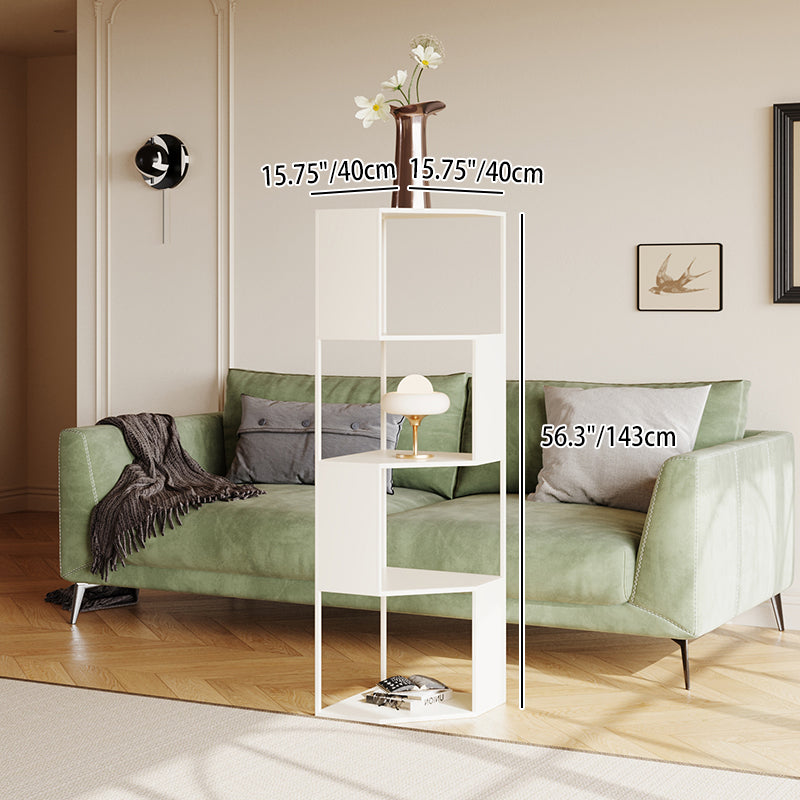 Modern Minimalist Triangle Iron Corner Shelf Unit — 4- or 5-Tier, Space-Saving Corner Storage for Living Room