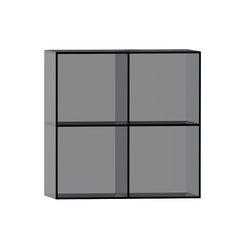 Modern Minimalist Acrylic Display Rack – Stackable 4-Cabinet Organizer with Square & Rectangular Design for Living Room
