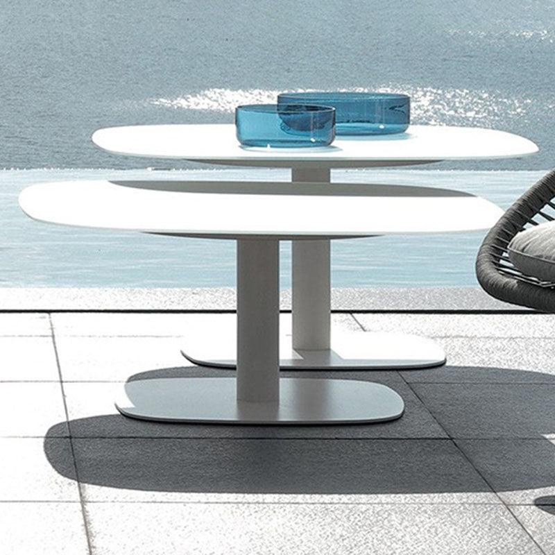 Sleek Waterproof Outdoor Coffee Table - 2-Tier Design for Patio & Garden