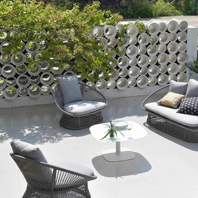 Sleek Waterproof Outdoor Coffee Table - 2-Tier Design for Patio & Garden