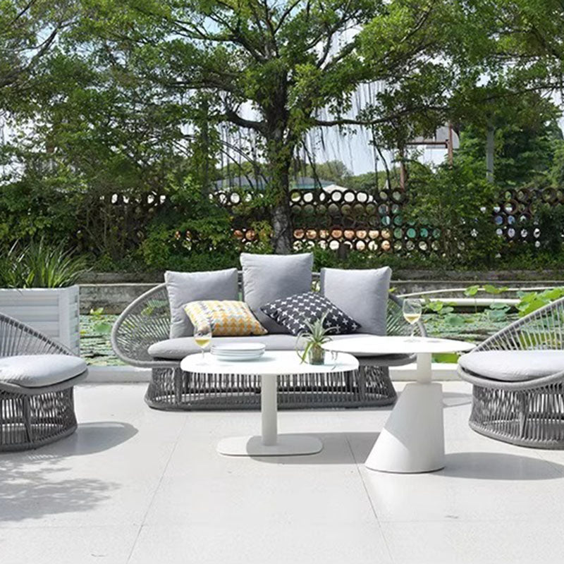 Sleek Waterproof Outdoor Coffee Table - 2-Tier Design for Patio & Garden