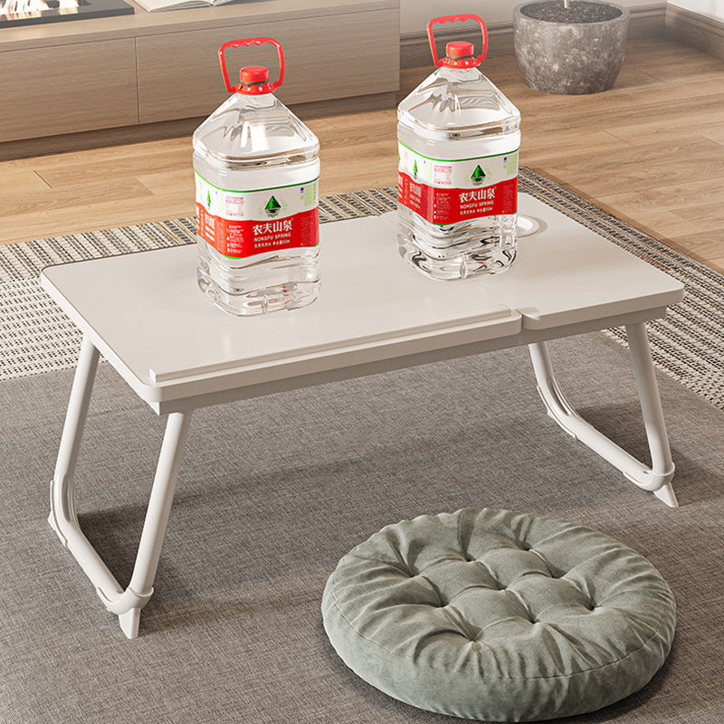 Nordic Contemporary Desk – Carbon Steel & MDF, Rectangular, Foldable, Angle-Adjustable, 2-Tray Saucer, Ideal for Study