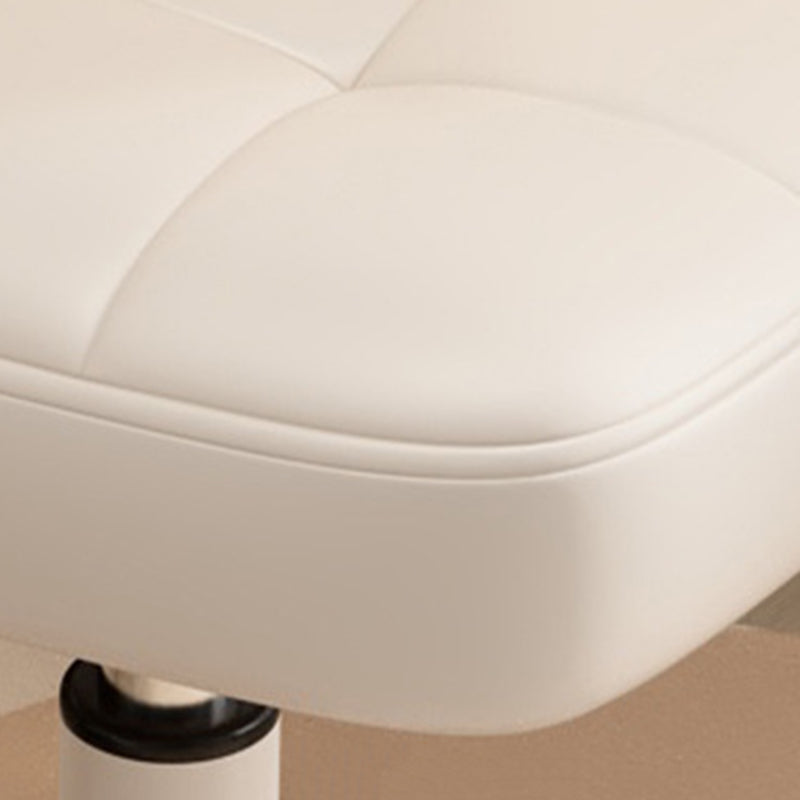 Ergonomic Adjustable Desk Chair with Contoured PU Leather Foam Cushioned Seat, Iron Frame, Backrest and Armrests – Modern Home Office