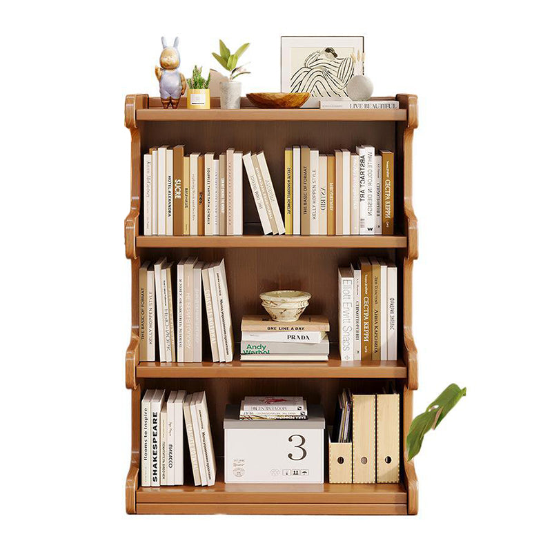 Contemporary Square Bamboo-MDF Storage Cabinets & Bookshelf — 3/4-Tier Design for Study