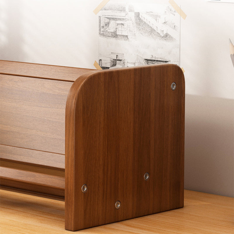 Contemporary 1-Tier Bookshelf – Rectangle Design in Bamboo & Composite Wood for Study