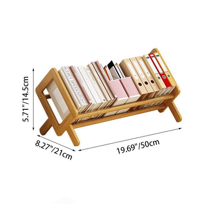 Sleek Modern Minimalist Rhombus Bamboo Bookshelf for Living Room