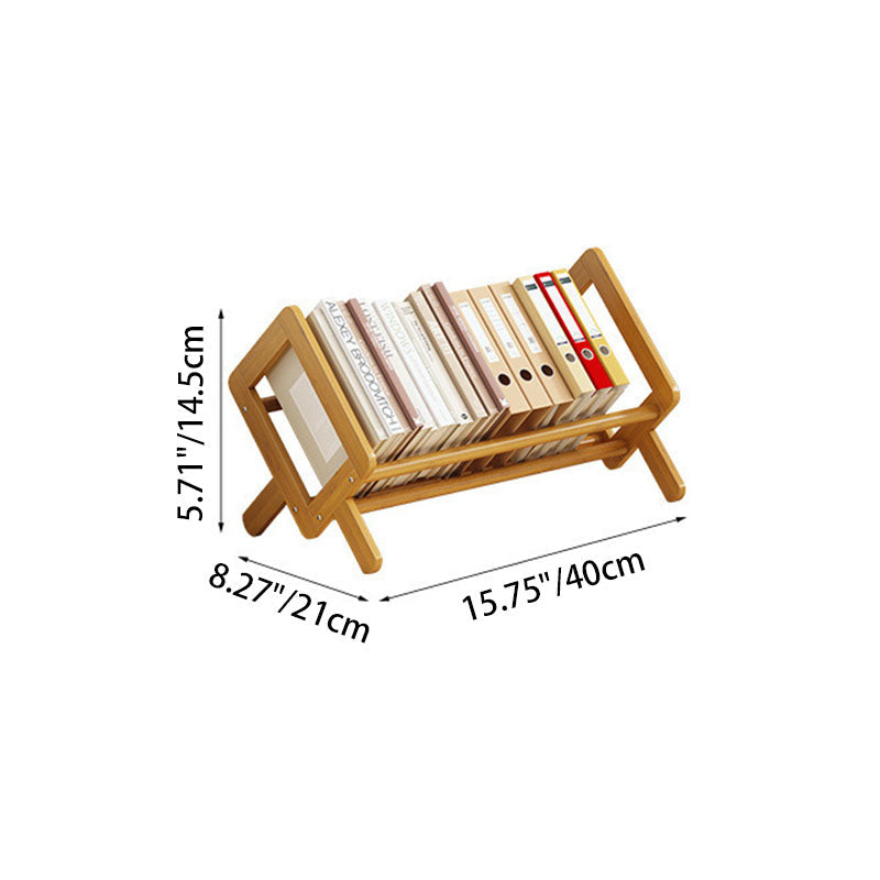 Sleek Modern Minimalist Rhombus Bamboo Bookshelf for Living Room