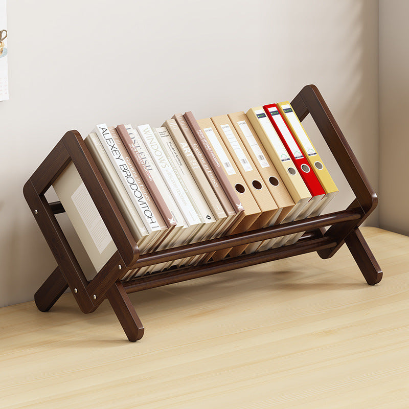 Sleek Modern Minimalist Rhombus Bamboo Bookshelf for Living Room