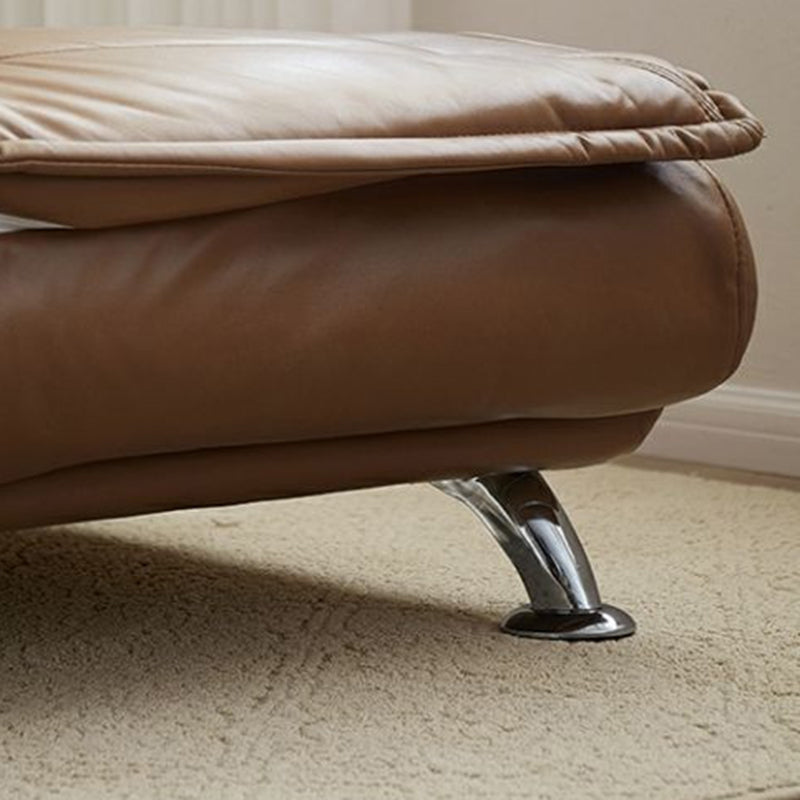 Luxurious Contemporary Long-Strip Solid Wood Recliner with Lambswool Sponge Cushion and Tech Fabric, Armless and Adjustable Backrest for Living Room & Bedroom