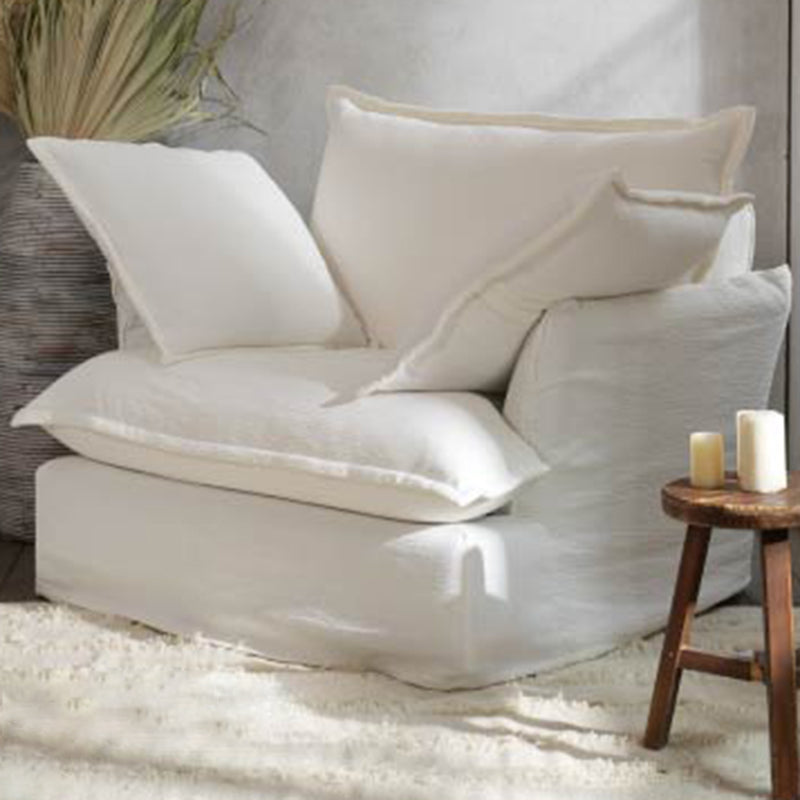 Moonlight White Swivel Birch Wood Accent Chair – Sleek Minimalist Lounge Chair for Living Room or Study