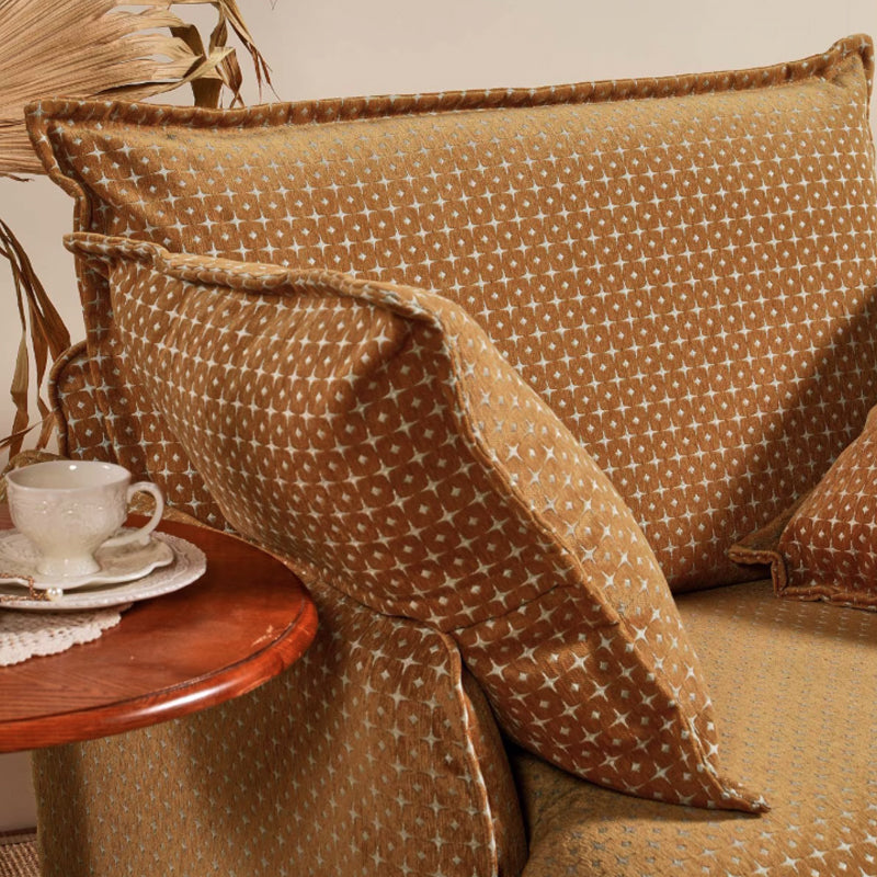 Starlight Pattern Swivel Birch Wood Accent Chair – French Retro Lounge Style for Living Room or Study