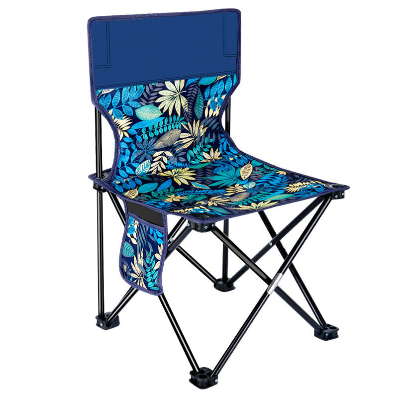 Modern Scandinavian Folding Chair with Steel X-Frame, Oxford Fabric, and Backrest – Ideal for Camping and Beach