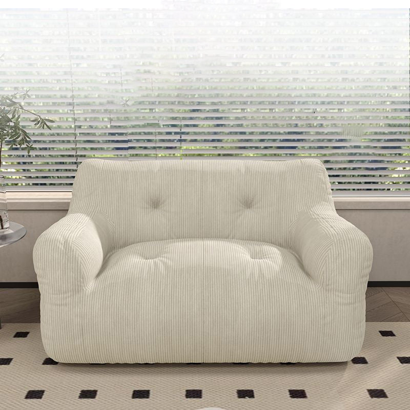 Sleek Contemporary Scandinavian Corduroy 2-Seater Sofa with Armrest & Backrest for Living Room