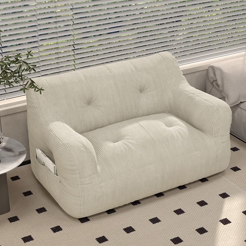Sleek Contemporary Scandinavian Corduroy 2-Seater Sofa with Armrest & Backrest for Living Room