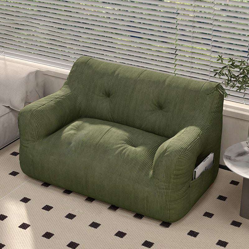 Sleek Contemporary Scandinavian Corduroy 2-Seater Sofa with Armrest & Backrest for Living Room