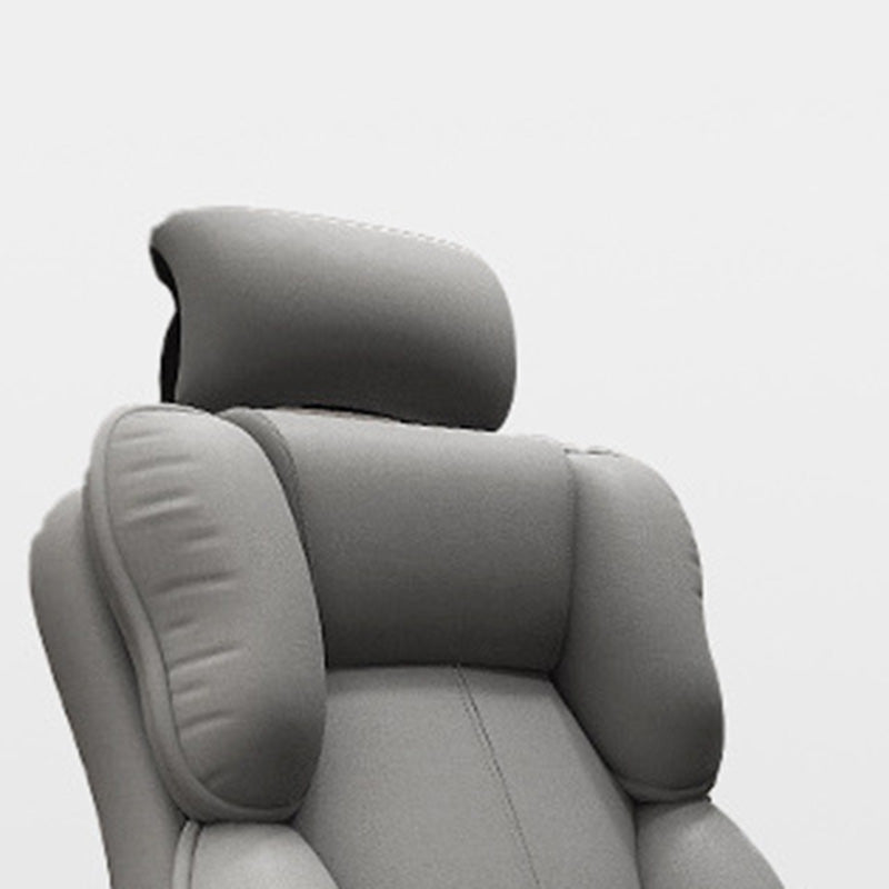 Luxurious Contemporary Gaming Chair with Faux Leather Upholstery and Square Fabric Detail, Adjustable Backrest and Footrest — Ideal for Study