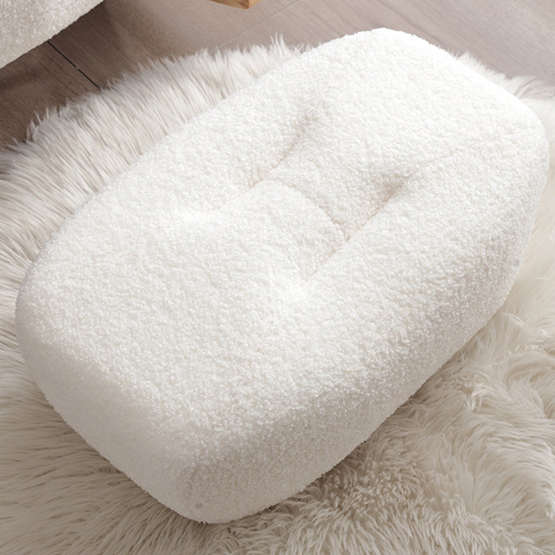 Modern Panda Lambswool & Carbon Steel Recliner Backrest for Living Room