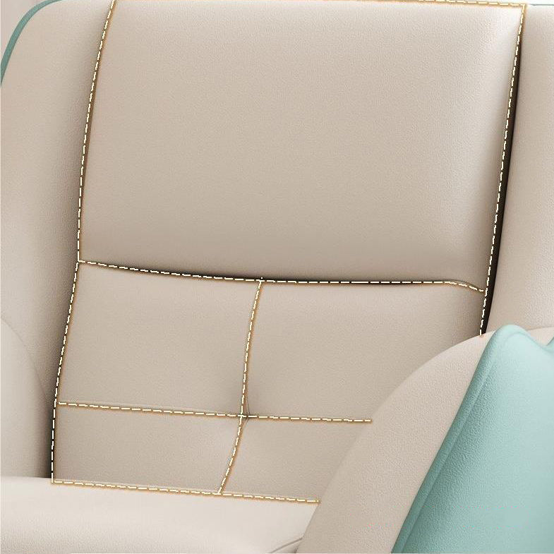 Sleek Contemporary Scandinavian-Style Square Tech Fabric Upholstered Accent Chair with Backrest and Armrests for Living Room