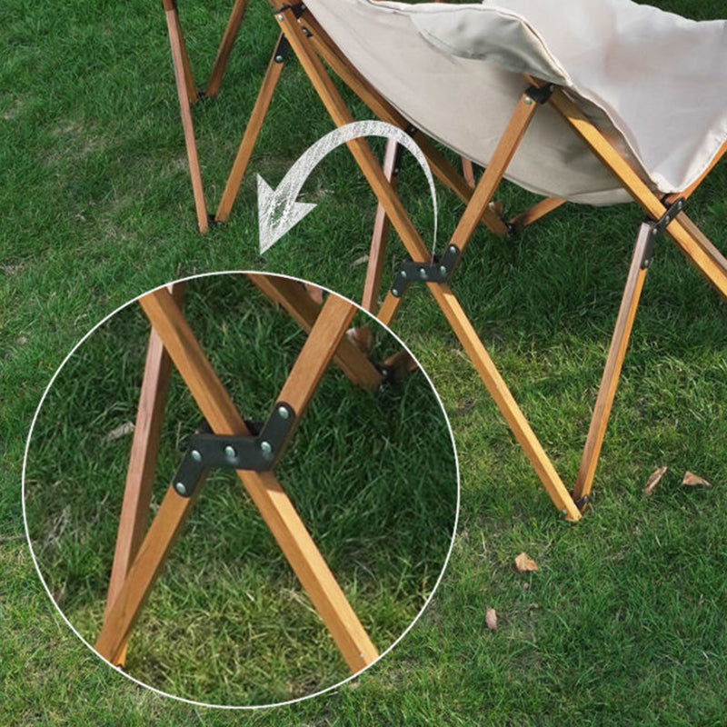 Contemporary Industrial-Style Oxford Fabric Folding Camping Chair with Backrest for Outdoor Patio