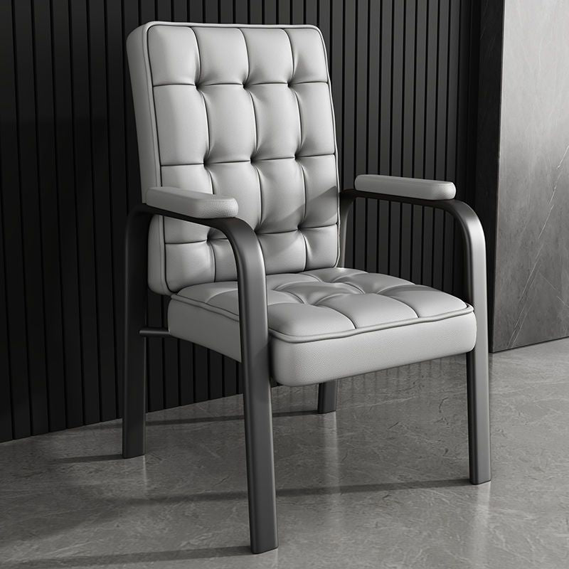 Modern Luxury PU Leather Accent Chair with Steel Frame, Backrest & Armrests for Living Room