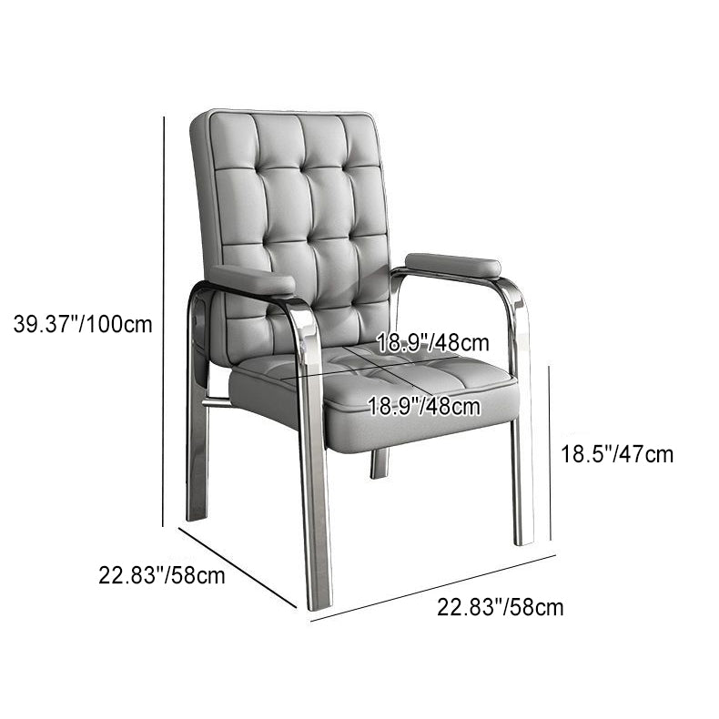 Modern Luxury PU Leather Accent Chair with Steel Frame, Backrest & Armrests for Living Room