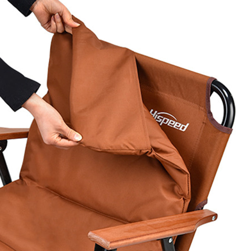Modern Minimalist Rectangle Outdoor Folding Camping Chair with Aluminum Alloy Frame, Oxford Cotton Fabric, Detachable Backrest and Armrests for Garden