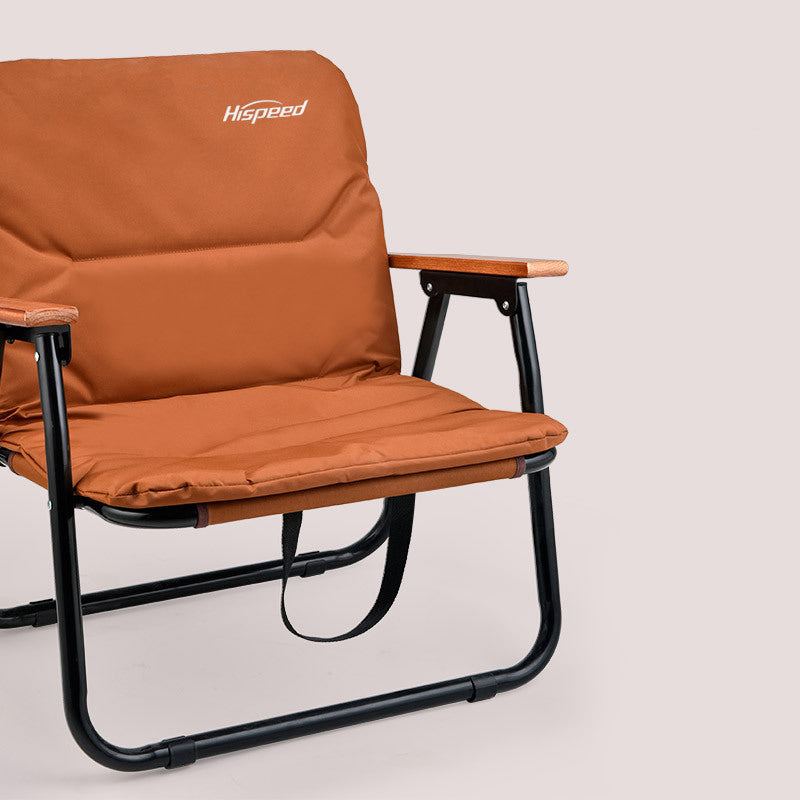 Modern Minimalist Rectangle Outdoor Folding Camping Chair with Aluminum Alloy Frame, Oxford Cotton Fabric, Detachable Backrest and Armrests for Garden