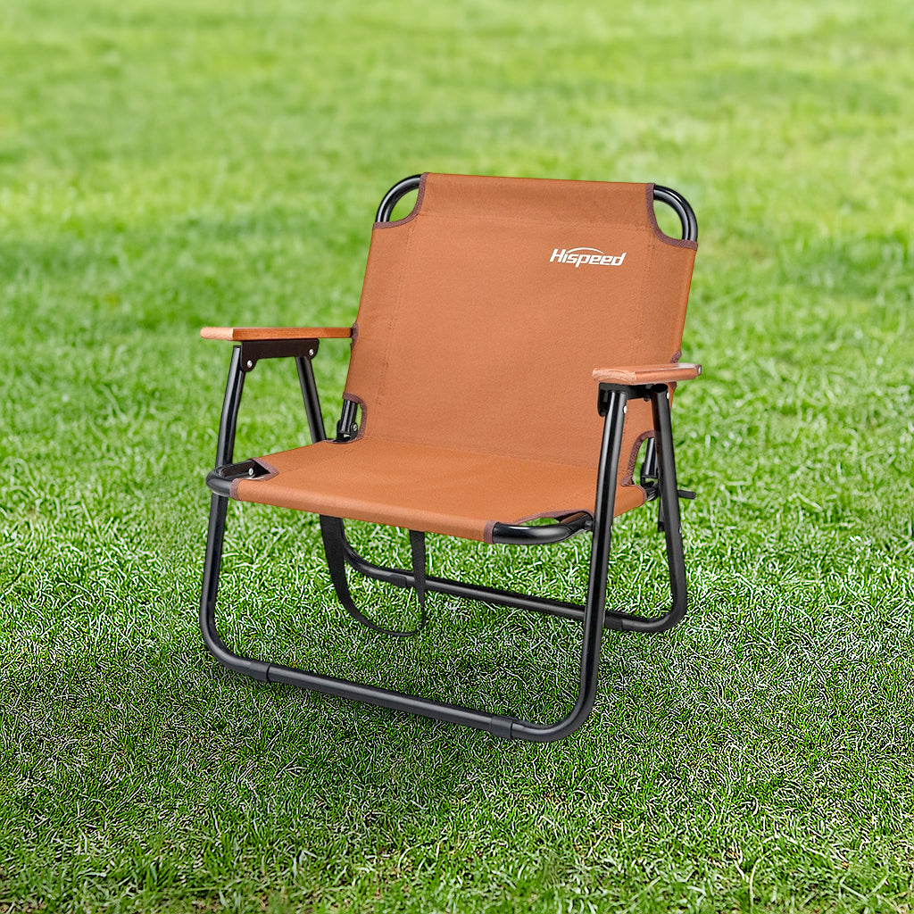 Modern Minimalist Rectangle Outdoor Folding Camping Chair with Aluminum Alloy Frame, Oxford Cotton Fabric, Detachable Backrest and Armrests for Garden