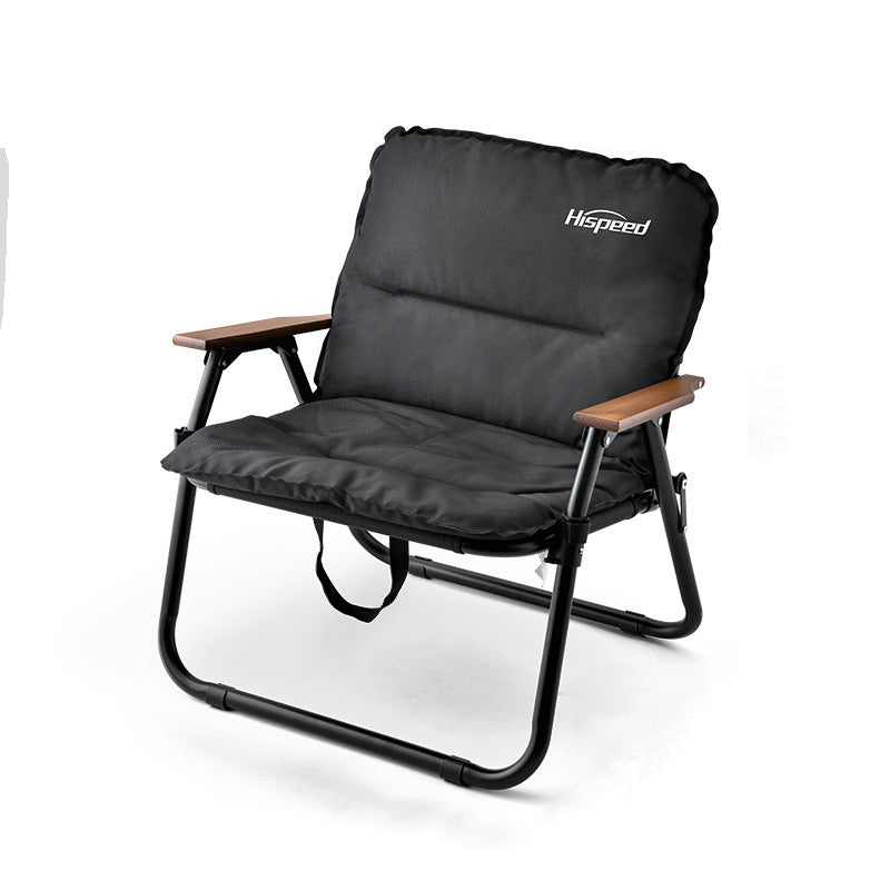 Modern Minimalist Rectangle Outdoor Folding Camping Chair with Aluminum Alloy Frame, Oxford Cotton Fabric, Detachable Backrest and Armrests for Garden