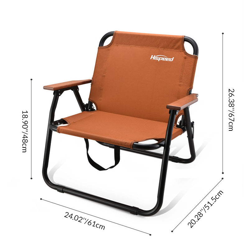 Modern Minimalist Rectangle Outdoor Folding Camping Chair with Aluminum Alloy Frame, Oxford Cotton Fabric, Detachable Backrest and Armrests for Garden