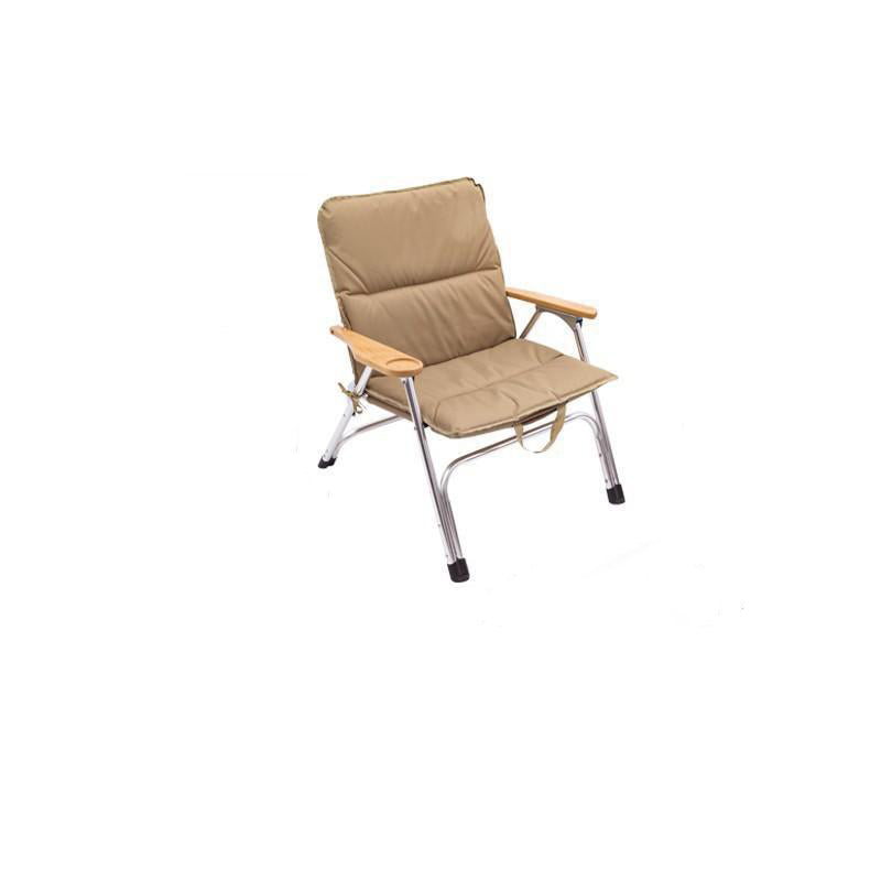 Modern Minimalist Rectangle Aluminum Outdoor Folding Chair with Oxford & Textilene Fabric, PVC Pearl Cotton Padding, Backrest & Armrests – Ideal for Garden & Camping