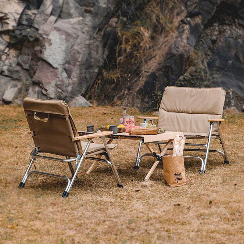 Modern Minimalist Rectangle Aluminum Outdoor Folding Chair with Oxford & Textilene Fabric, PVC Pearl Cotton Padding, Backrest & Armrests – Ideal for Garden & Camping