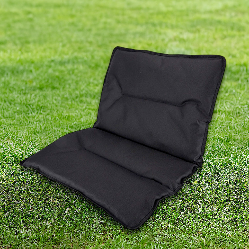 Modern Minimalist Rectangle Folding Outdoor Chair – Carbon Steel & Aluminum Alloy Frame, Beech Wood Armrests, Oxford Fabric Seat, PET Backrest, Portable & Detachable for Garden and Camping