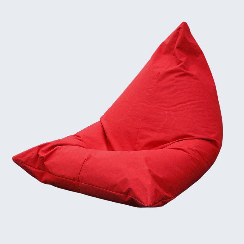 Coastal Contemporary Waterproof Outdoor Lazy Sofa with Triangle Polyester Fabric & EPS Backrest, Detachable, Armless Garden Lounge