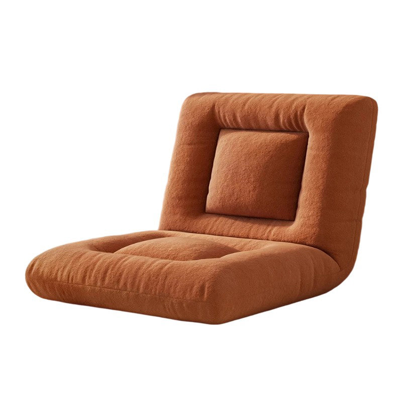 Modern Minimalist Rectangular Steel-Frame Armless Lounge Sofa with Backrest, Velvet and Cotton-Linen Upholstery, PP Cotton Fill, for Bedroom