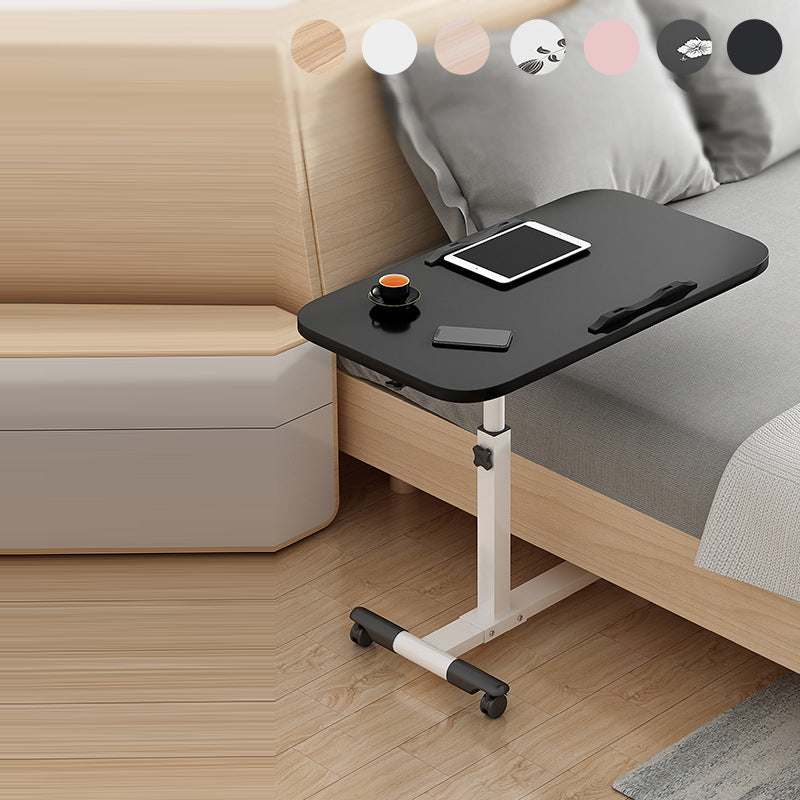 Modern Minimalist Rectangular Stainless Steel Desk with Liftable 4-Leg Frame for Home Office