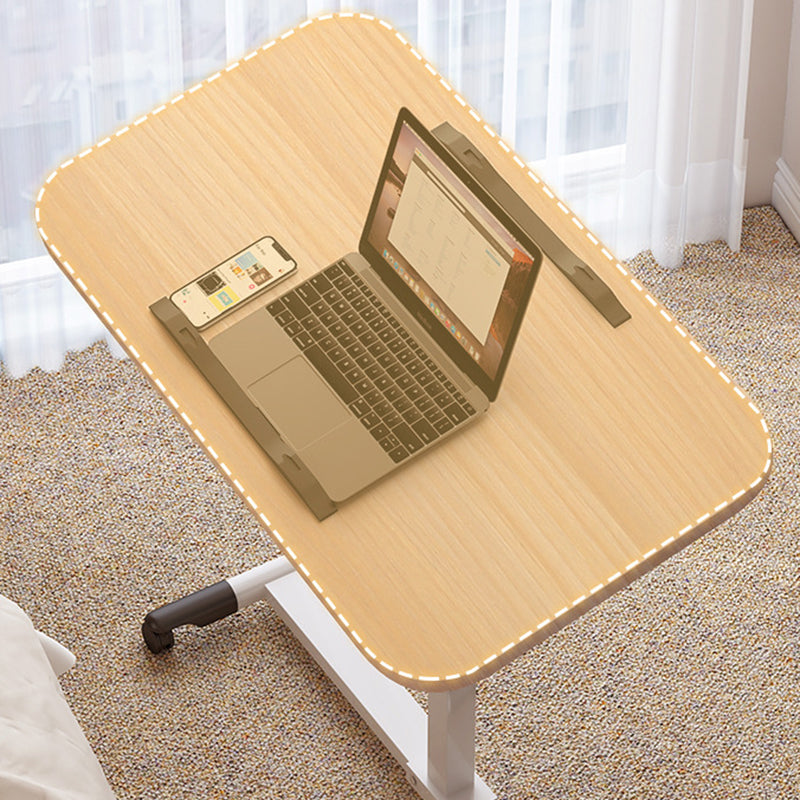 Modern Minimalist Rectangular Stainless Steel Desk with Liftable 4-Leg Frame for Home Office