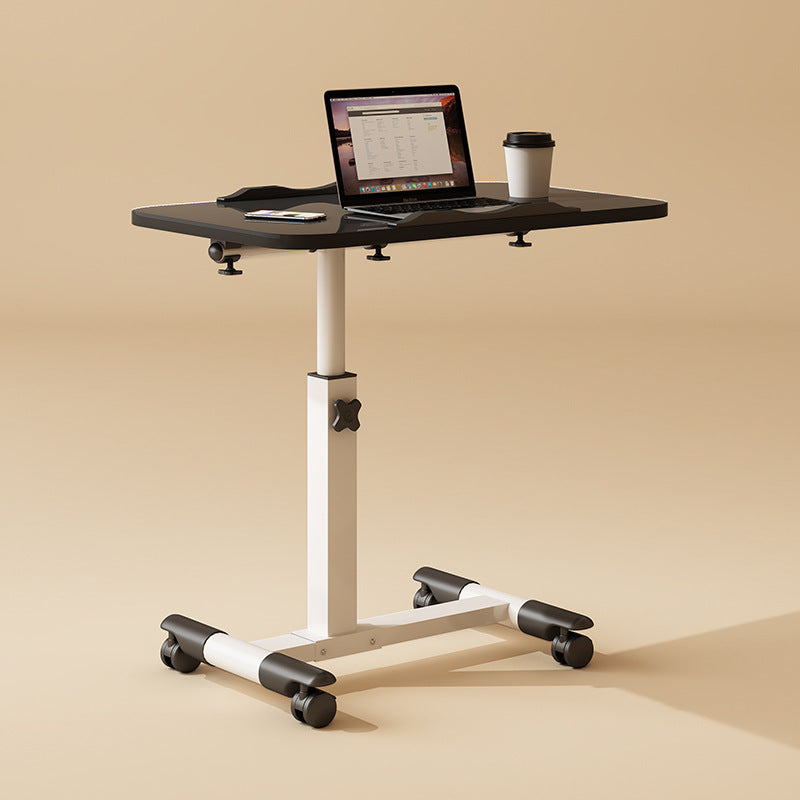 Modern Minimalist Rectangular Stainless Steel Desk with Liftable 4-Leg Frame for Home Office