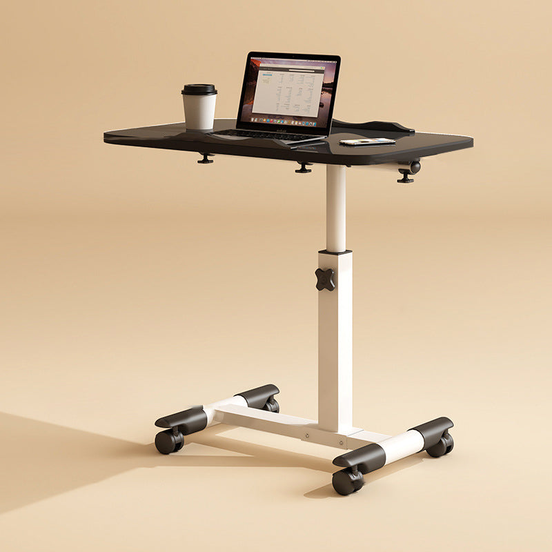 Modern Minimalist Rectangular Stainless Steel Desk with Liftable 4-Leg Frame for Home Office