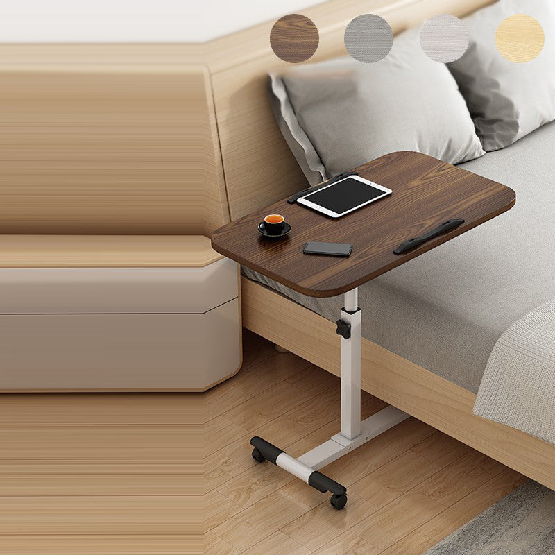 Modern Minimalist Rectangular Stainless Steel Desk with Liftable 4-Leg Frame for Home Office