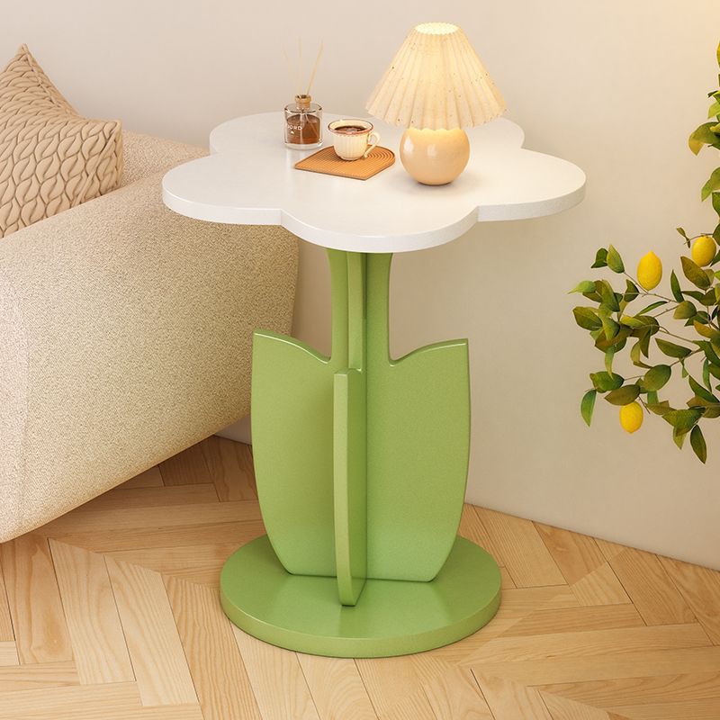 Contemporary Floral Plank Side Table – Creative Living Room Accent
