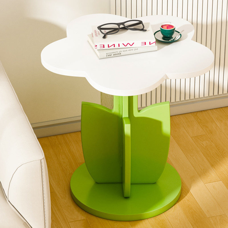 Contemporary Floral Plank Side Table – Creative Living Room Accent